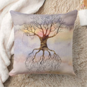 空に対する木 クッション (ブランケット)
