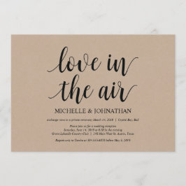 空に愛が、結婚式の駆け落ち招待状 招待状