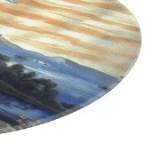 空に掲げられた天国のようなアメリカ国旗、ズオーブの南北戦争 カッティングボード (角)