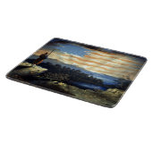 空に掲げられた天国のようなアメリカ国旗、ズオーブの南北戦争 カッティングボード (角)