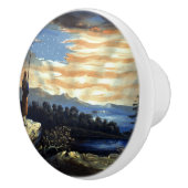 空に掲げられた天国のようなアメリカ国旗、ズオーブの南北戦争 セラミックノブ (右)