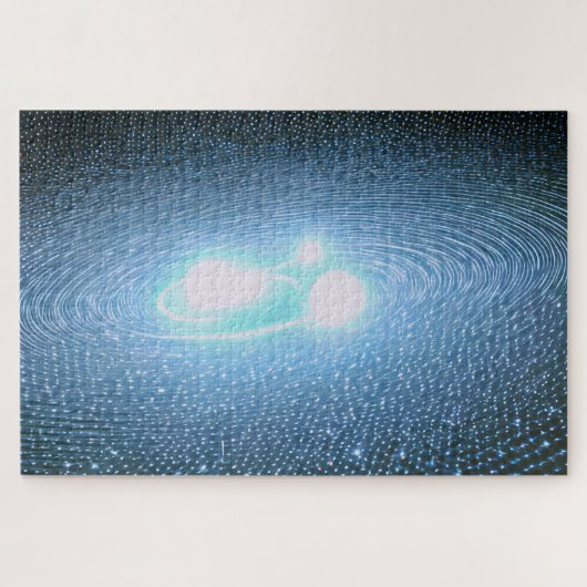 空に明るい白い光の星 ジグソーパズル (横)