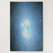 空に明るい白い光の星 ジグソーパズル (縦)