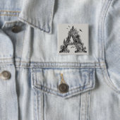 空に浮かぶ城のあるファンタジーなAのアルファベット物語 缶バッジ (インサイチュ)