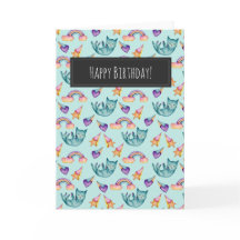 空に浮かぶ夢のような猫|ハッピーバースデー