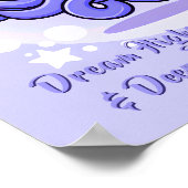 空に浮かぶ泡の中の青い赤ちゃんタコの名前テキストを追加, ポスター (角)