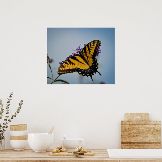 空に浮かぶ蝶 ポスター (キッチン)