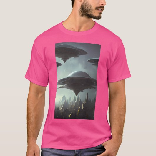 空に浮かぶ霧 Tシャツ (正面)