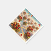 空に浮かぶ魔法の紅葉 デクパージュ ナプキン スタンダードカクテルナプキン (角)