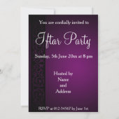 空に紫の月　イスラムの星がイフタールに輝く 招待状 (裏面)