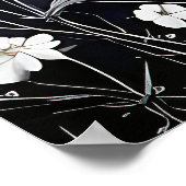 空に花とロケットの画像 ポスター (角)