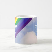 空に虹のバイブル感動的聖句かわいい コーヒーマグカップ (中央)
