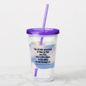 空に虹を感動的描く聖句かわいい アクリルタンブラー (裏面)