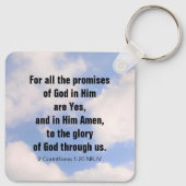 空に虹を感動的描く聖句かわいい キーホルダー (裏面)