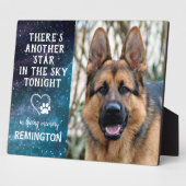空に輝くもう一つの星 - オーダーメイドペットドッグメモリアル フォトプラーク (側面)