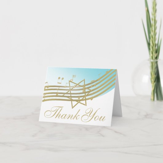 空に音楽 感謝の手紙 サンキューカード (正面)