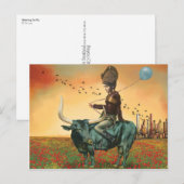 "空に飛ぶのを待って" ポストカード (正面/裏面)