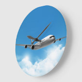 空に飛んでいる飛び込む ラージ壁時計 (傾斜)