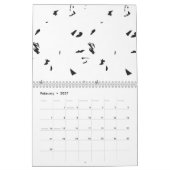 空に鳥飛んでいるの群れ。 カレンダー (2月 2027)
