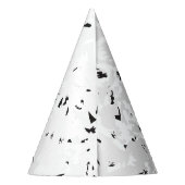 空に鳥飛んでいるの群れ。 パーティーハット (裏面)