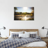 空のある川の土手の概澄ん要 キャンバスプリント (インサイチュ (寝室))