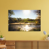 空のある川の土手の概澄ん要 キャンバスプリント (インサイチュ (リビング))