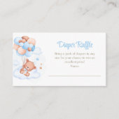 空のおむつラッフルエンクロージャカードにテディベア エンクロージャーカード (正面)