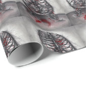 空のおりの人間は鳥のハートの恐怖ゴシックの芸術の骨を抜きます ラッピングペーパー (ロールコーナー)