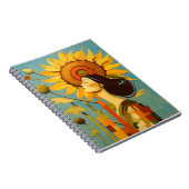 空のひまわりの美しい少女 ノートブック (右側)