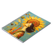 空のひまわりの美しい少女 ノートブック (左側)