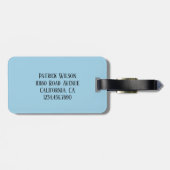 空のまわりに上の飛んでいる都市を旅する ラゲッジタグ (裏面横)