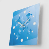 空のウィンドウ スクエア壁時計 (傾斜)