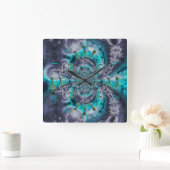 空のエイリアン スクエア壁時計 (ホーム)