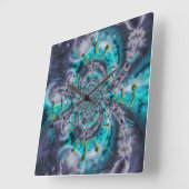 空のエイリアン スクエア壁時計 (傾斜)