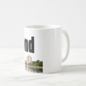 空のオークランドが付いているオークランドカリフォルニア コーヒーマグカップ (正面右)