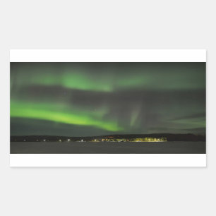 空のオーロラのborealis 長方形シール