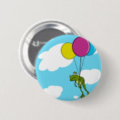 空のカエル 缶バッジ (正面&裏面)