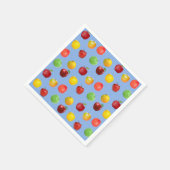 空のカラフル青に生りんご スタンダードカクテルナプキン (角)