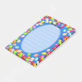 空のカラフル青のバルーン一覧 ポストイット (アングル)