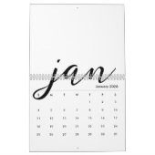 空のカレンダー2026白テンプレート カレンダー (1月 2026)