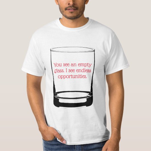 空のガラス、無限の機会Tシャツ Tシャツ (正面)