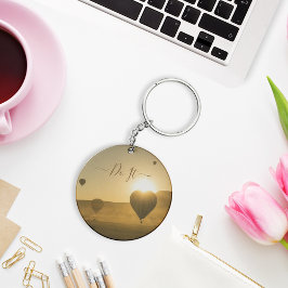 空のキーチェーン内の熱気球 キーホルダー