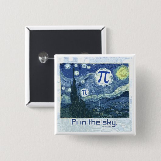 空のギフトのアイディアのPi 缶バッジ (正面&裏面)