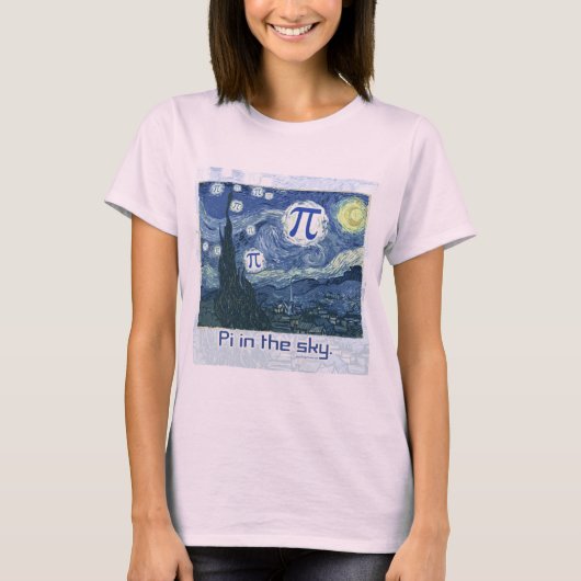 空のギフトのアイディアのPi Tシャツ (正面)