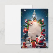 空のクリスマス招待カード 招待状 (正面/裏面)