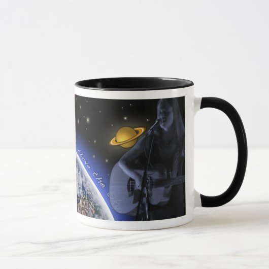 空のコラージュのマグの上 マグカップ (右)