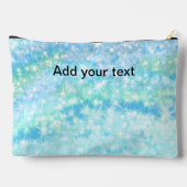 空のシンプル青い輝く輝く星あなたのテキストを追加 アクセサリーポーチ (裏面)