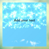 空のシンプル青い輝く輝く星あなたのテキストを追加 ウィンドウサイン (シート3)