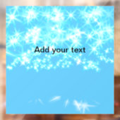 空のシンプル青い輝く輝く星あなたのテキストを追加 ウィンドウサイン (シート2)