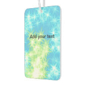 空のシンプル青い輝く輝く星あなたのテキストを追加 カーエアーフレッシュナー (左)